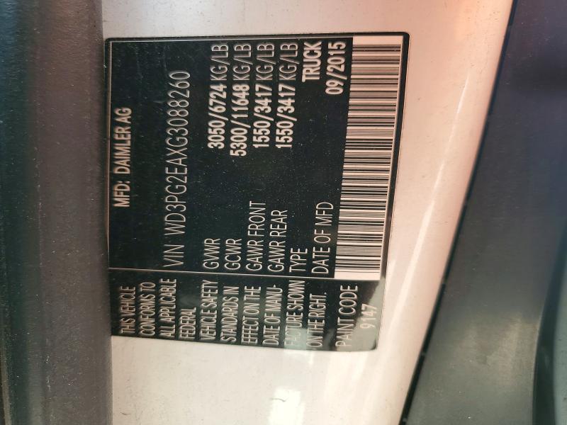 58733026 :رقم المزاد ، WD3PG2EAXG3088260 vin ، 2016 Mercedes-benz Metris مزاد بيع