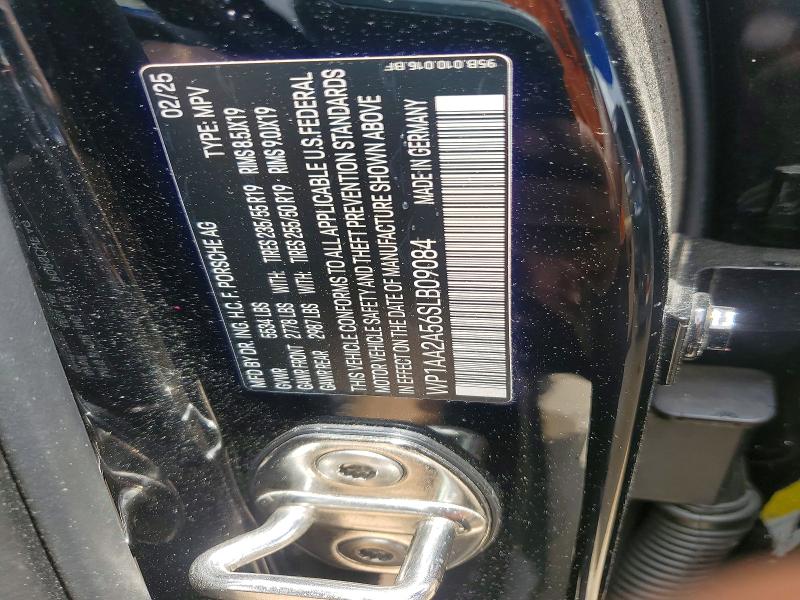 2025 Porsche Macan მანქანა იყიდება აუქციონზე, vin: WP1AA2A56SLB09084, აუქციონის ნომერი: 56069256