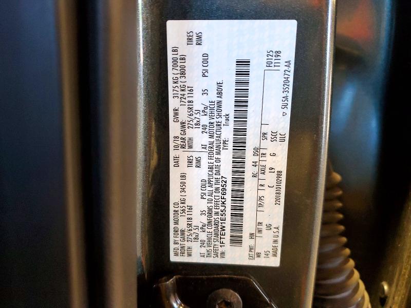 Aukcja sprzedaży 2018 Ford F150, vin: 1FTEW1E55JKF69527, numer aukcji: 56440526