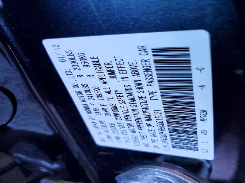 56944186 :رقم المزاد ، JH4CU2F65CC015121 vin ، 2012 Acura Tsx مزاد بيع