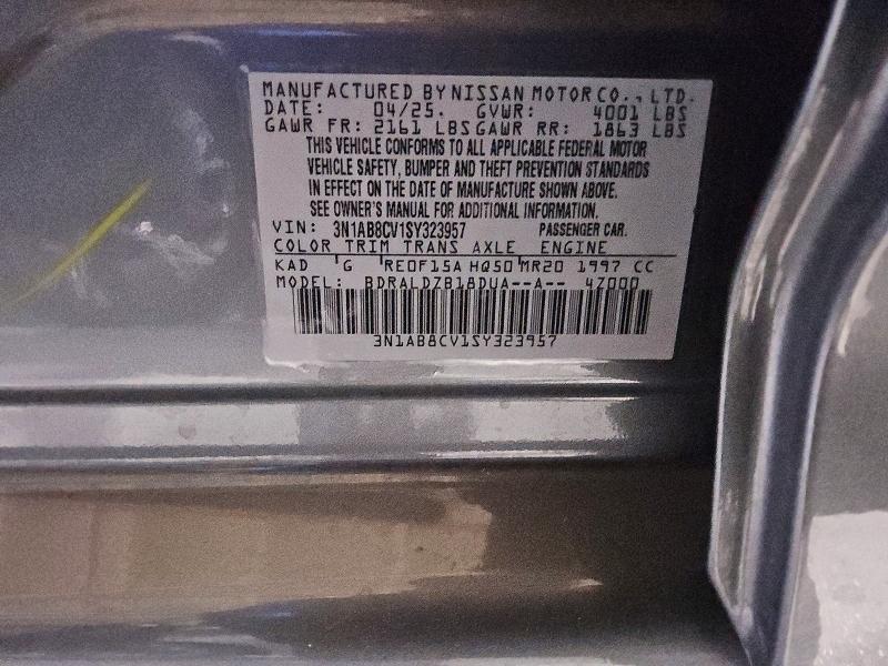 56497296 :رقم المزاد ، 3N1AB8CV1SY323957 vin ، 2025 Nissan Sentra مزاد بيع