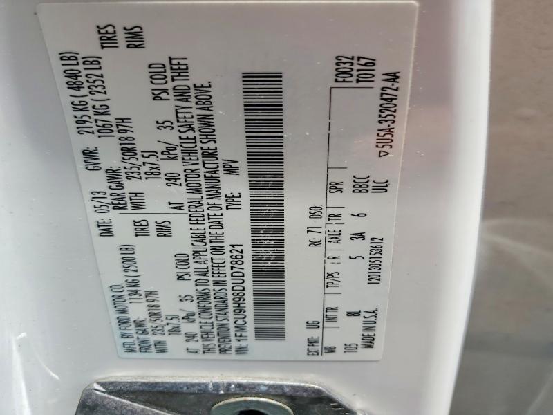 Продаж на аукціоні авто 2013 Ford Escape, vin: 1FMCU9H98DUD78621, номер лоту: 59276846