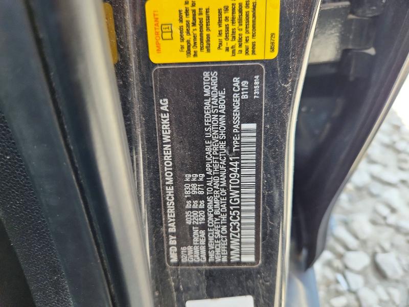 Продаж на аукціоні авто 2016 Mini Cooper, vin: WMWZC3C51GWT09441, номер лоту: 56899706