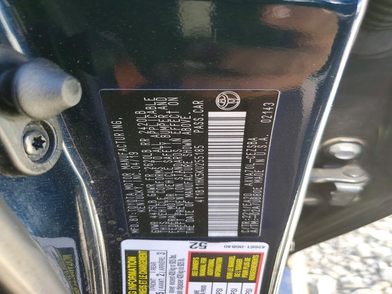 59186216 :رقم المزاد ، 4T1B11HK5KU255185 vin ، 2019 Toyota Camry مزاد بيع