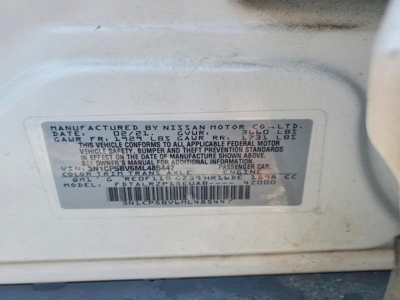 Продажа на аукционе авто 2021 Nissan Kicks, vin: 3N1CP5BV6ML485447, номер лота: 55526076