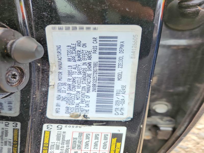 Aukcja sprzedaży 2007 Toyota Corolla, vin: 1NXBR32E57Z807881, numer aukcji: 55129366