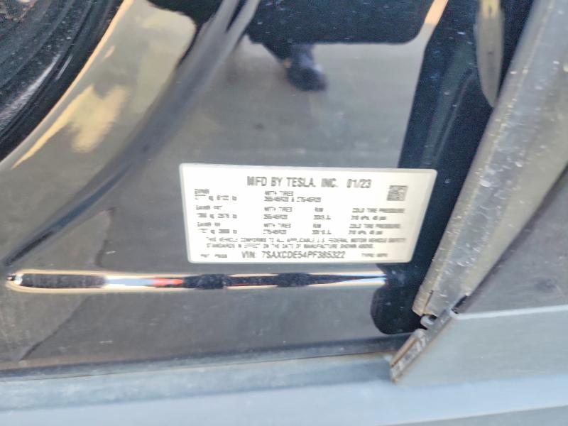 58274796 :رقم المزاد ، 7SAXCDE54PF385322 vin ، 2023 Tesla X مزاد بيع