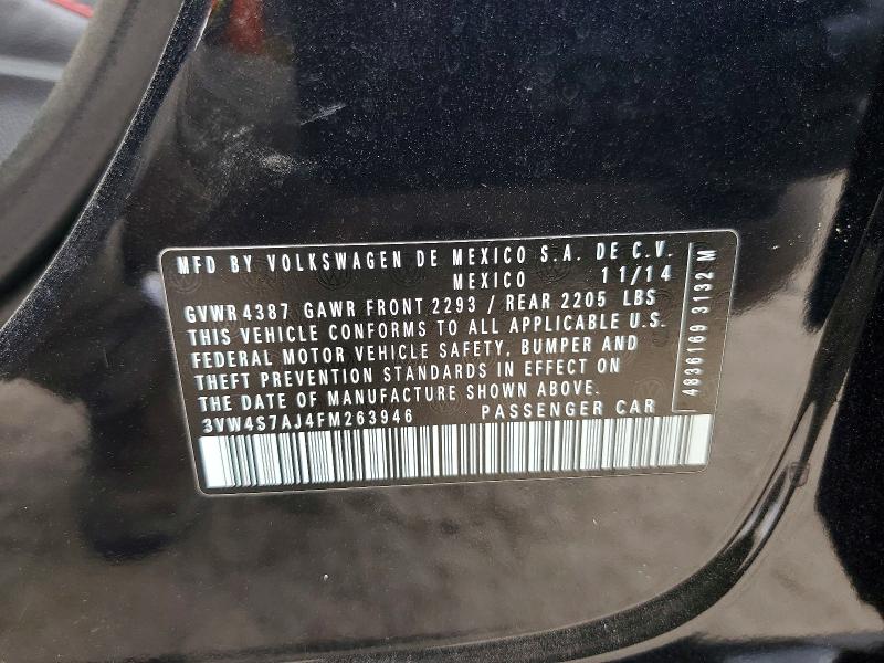 Продажа на аукционе авто 2015 Volkswagen Jetta, vin: 3VW4S7AJ4FM263946, номер лота: 57003636