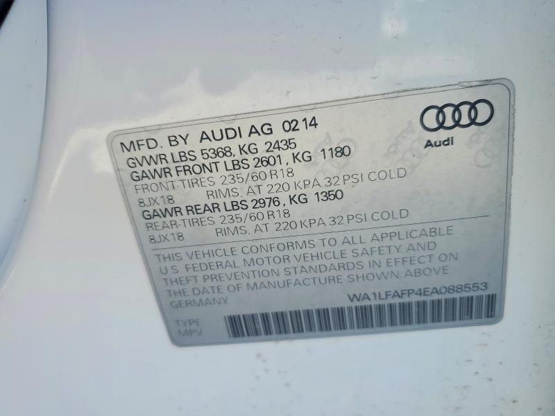 Продажа на аукционе авто 2014 Audi Q5, vin: WA1LFAFP4EA088553, номер лота: 55012446
