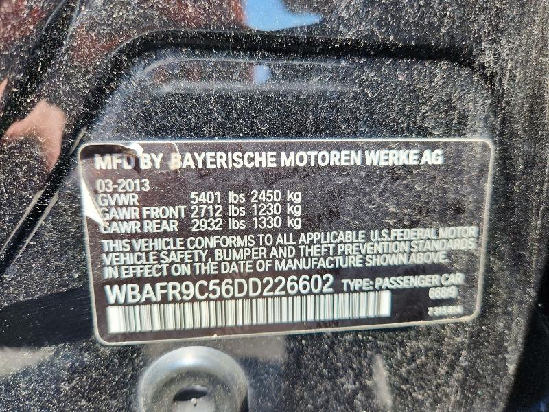 Aukcja sprzedaży 2013 Bmw 550, vin: WBAFR9C56DD226602, numer aukcji: 58782686