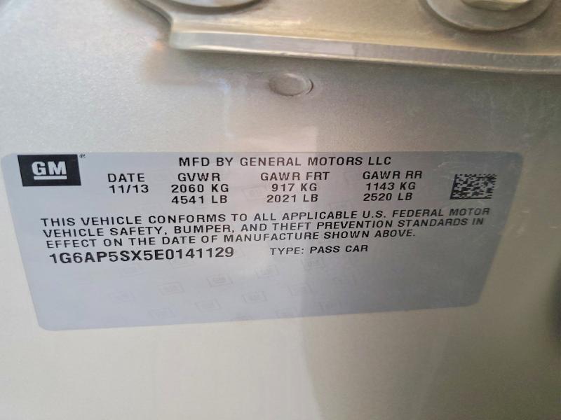 Продажа на аукционе авто 2014 Cadillac Cts, vin: 1G6AP5SX5E0141129, номер лота: 56627826