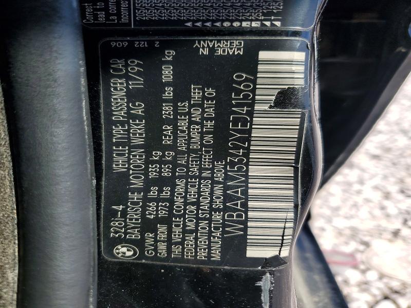 Продажа на аукционе авто 2000 Bmw 328, vin: WBAAM5342YEJ41569, номер лота: 58038926