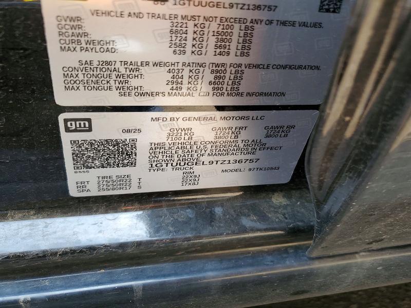 58494086 :رقم المزاد ، 1GTUUGEL9TZ136757 vin ، 2026 Gmc Sierra مزاد بيع