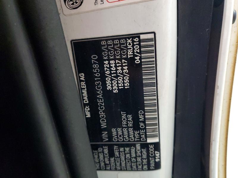 Aukcja sprzedaży 2016 Mercedes-benz Metris, vin: WD3PG2EA6G3165870, numer aukcji: 58742426