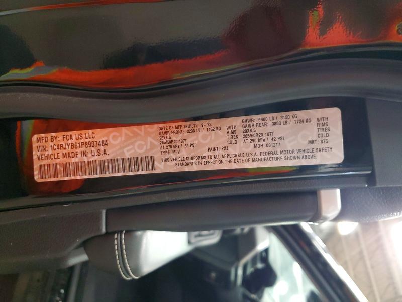 2023 Jeep Grand Cherokee მანქანა იყიდება აუქციონზე, vin: 1C4RJYB61P8907484, აუქციონის ნომერი: 57842126