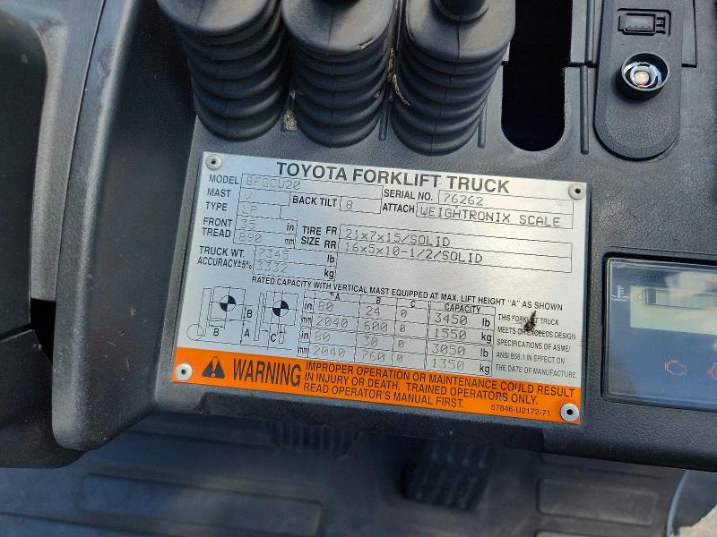 2016 Toyota Unknown მანქანა იყიდება აუქციონზე, vin: 76262, აუქციონის ნომერი: 58573746