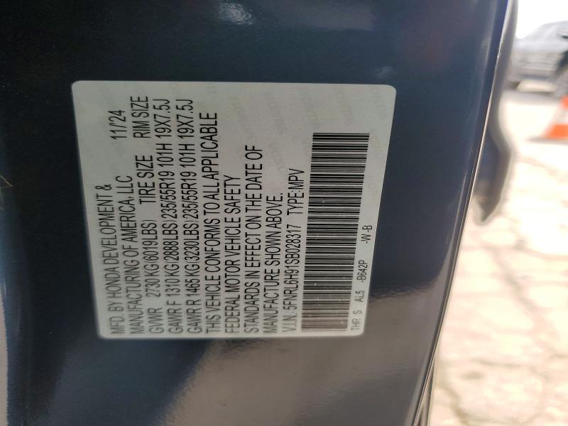 55420166 :رقم المزاد ، 5FNRL6H91SB028317 vin ، 2025 Honda Odyssey مزاد بيع