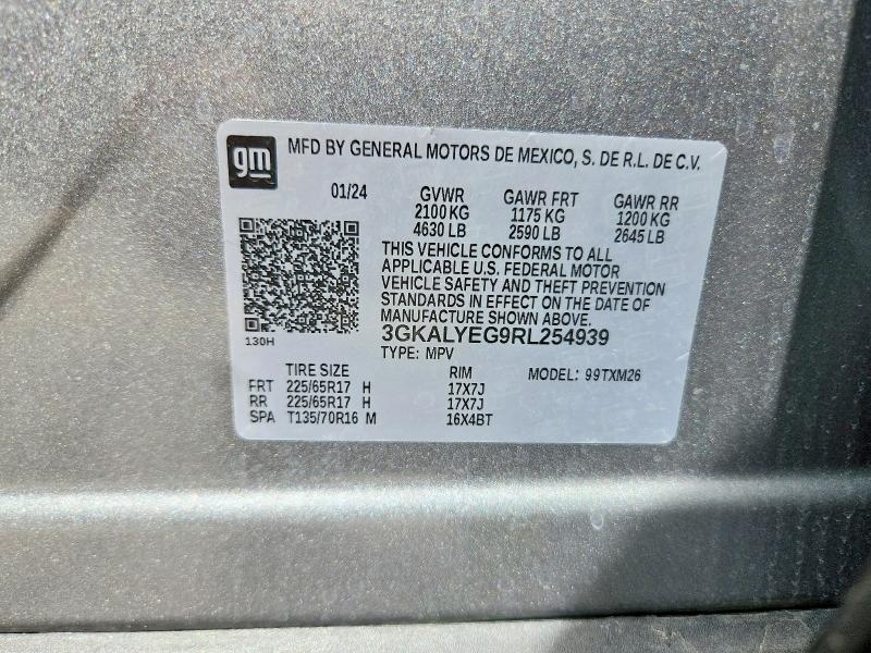 2024 Gmc Terrain მანქანა იყიდება აუქციონზე, vin: 3GKALYEG9RL254939, აუქციონის ნომერი: 58307426