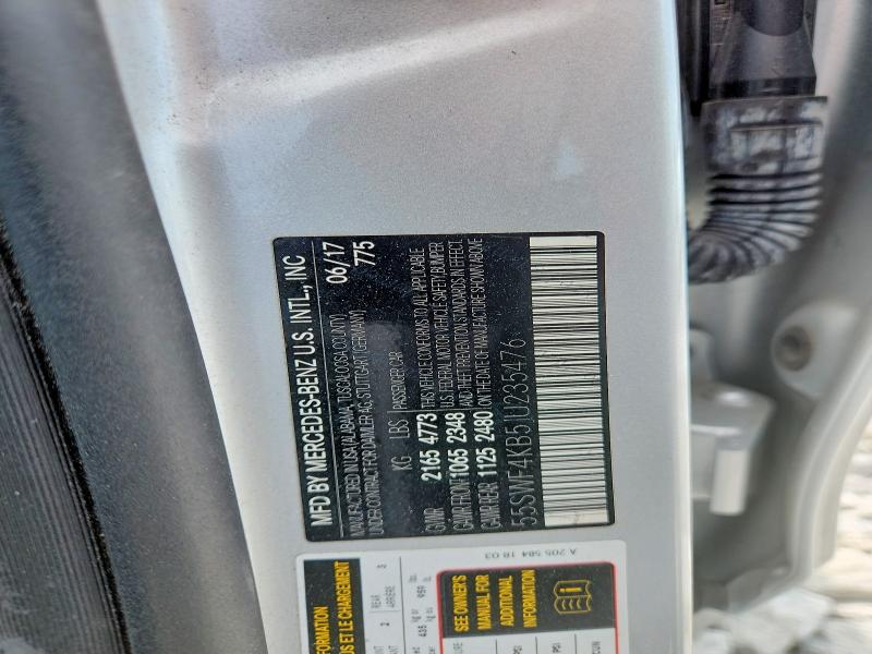 Продажа на аукционе авто 2018 Mercedes-benz C, vin: 55SWF4KB5JU235476, номер лота: 58371216