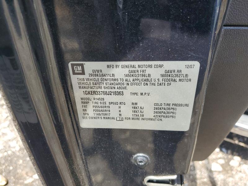 Продажа на аукционе авто 2008 Gmc Acadia, vin: 1GKER33768J218363, номер лота: 56592796