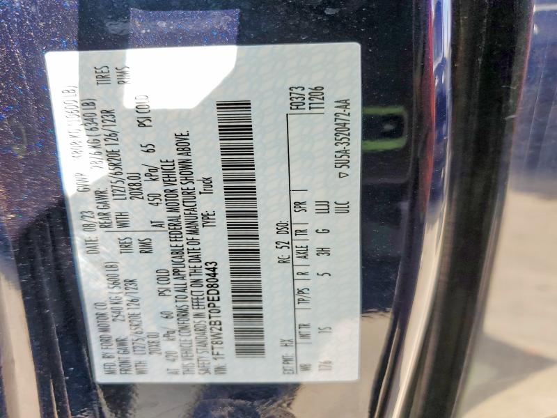 Aukcja sprzedaży 2023 Ford F250, vin: 1FT8W2BT0PED80443, numer aukcji: 56620706