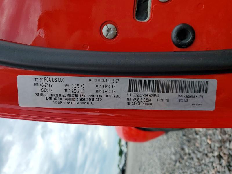 2017 Dodge Challenger მანქანა იყიდება აუქციონზე, vin: 2C3CDZGG8HH629641, აუქციონის ნომერი: 58619616
