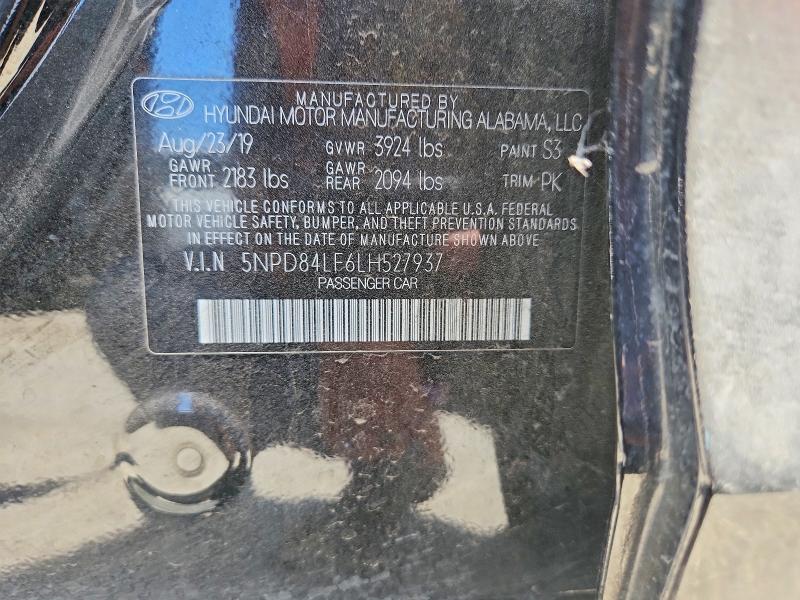 59153826 :رقم المزاد ، 5NPD84LF6LH527937 vin ، 2020 Hyundai Elantra مزاد بيع