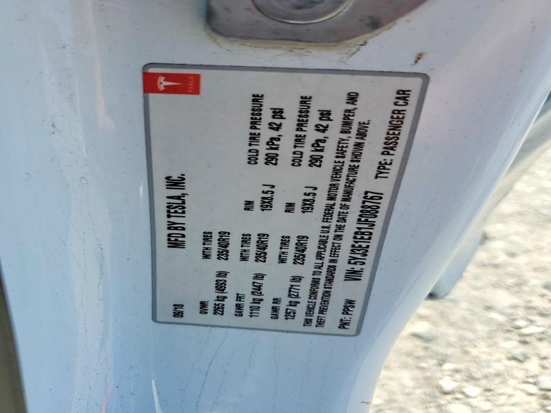 Aukcja sprzedaży 2018 Tesla Model 3, vin: 5YJ3E1EB1JF088767, numer aukcji: 55810006