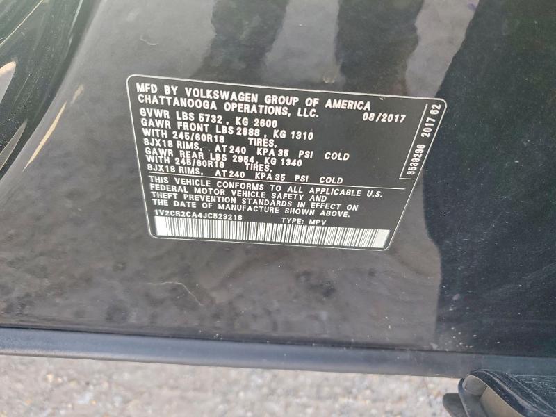 Продаж на аукціоні авто 2018 Volkswagen Atlas, vin: 1V2CR2CA4JC523216, номер лоту: 55904906