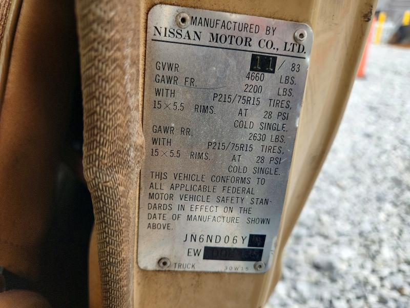 Aukcja sprzedaży 1984 Datsun 720, vin: JN6ND06Y4EW008725, numer aukcji: 57840896