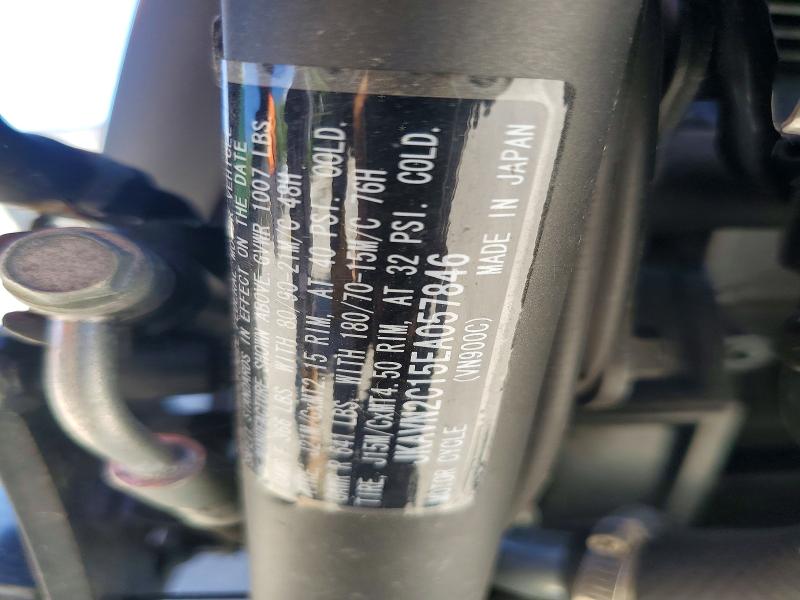 57603206 :رقم المزاد ، JKAVN2C15EA057846 vin ، 2014 Kawasaki Vn900 مزاد بيع