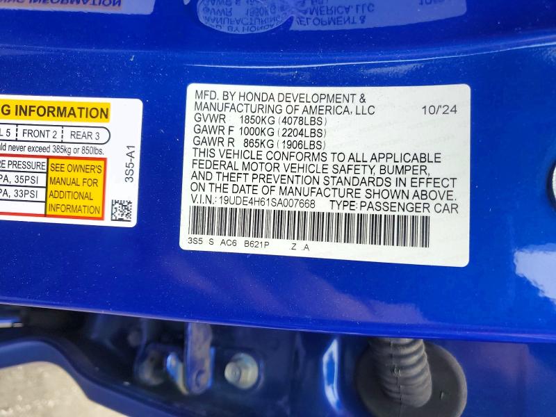Aukcja sprzedaży 2025 Acura Integra, vin: 19UDE4H61SA007668, numer aukcji: 58228736