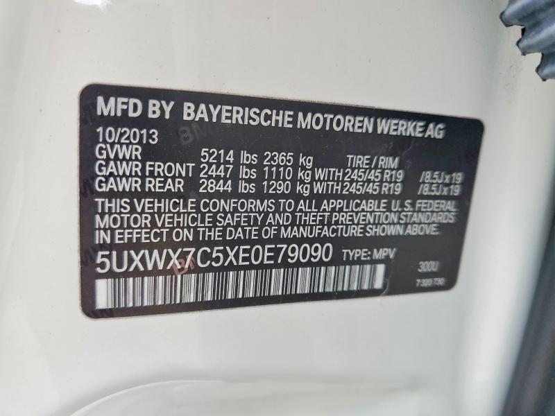 Aukcja sprzedaży 2014 Bmw X3, vin: 5UXWX7C5XE0E79090, numer aukcji: 55467326