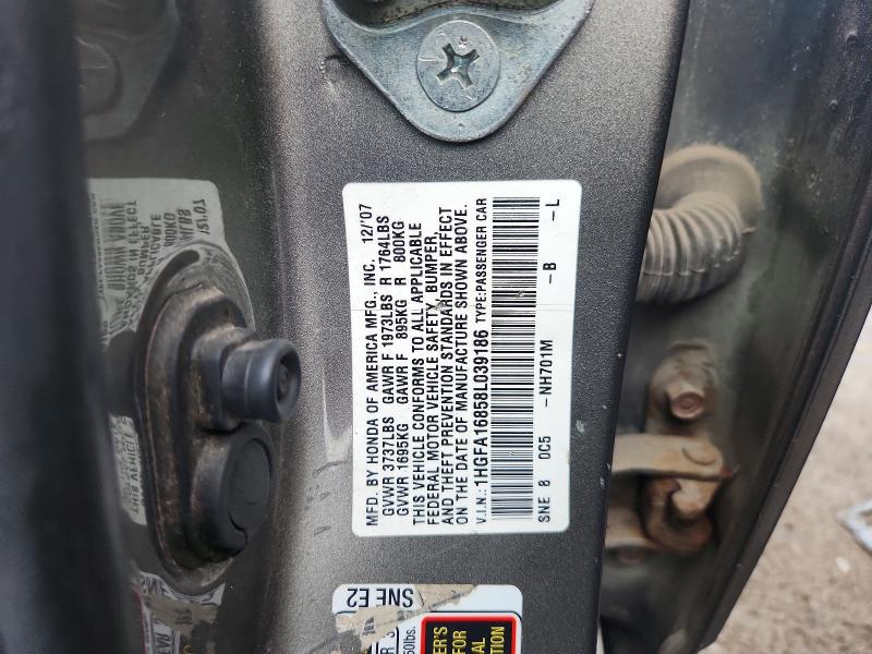Продажа на аукционе авто 2008 Honda Civic, vin: 1HGFA16858L039186, номер лота: 58566246