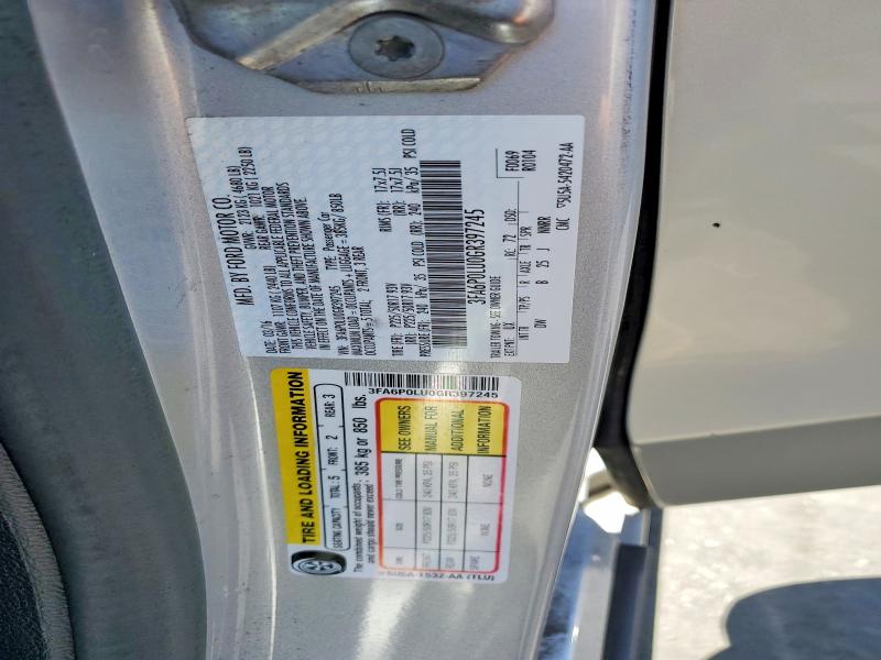 56185976 :رقم المزاد ، 3FA6P0LU0GR397245 vin ، 2016 Ford Fusion مزاد بيع