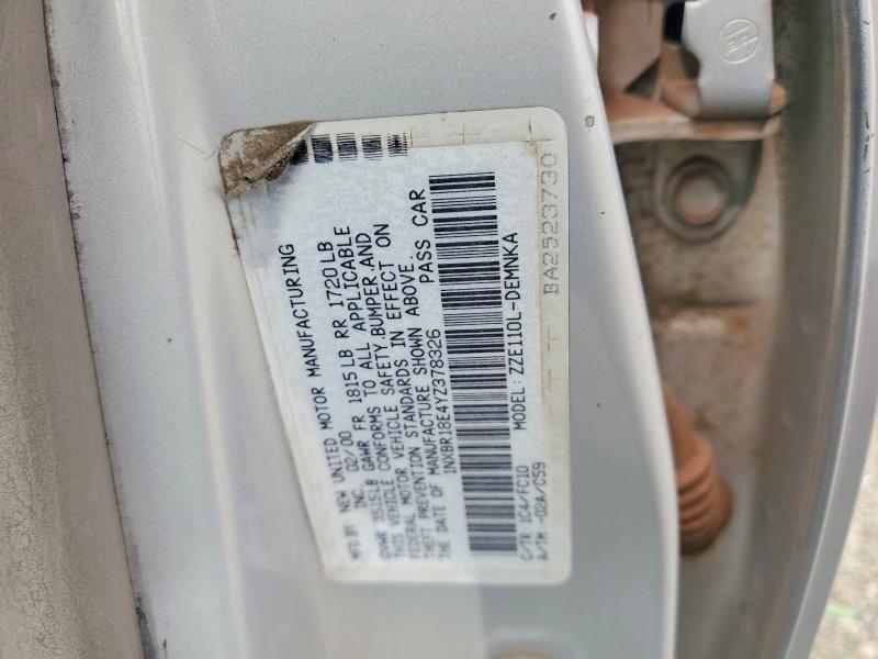 Продажа на аукционе авто 2000 Toyota Corolla, vin: 1NXBR18E4YZ378326, номер лота: 55898286