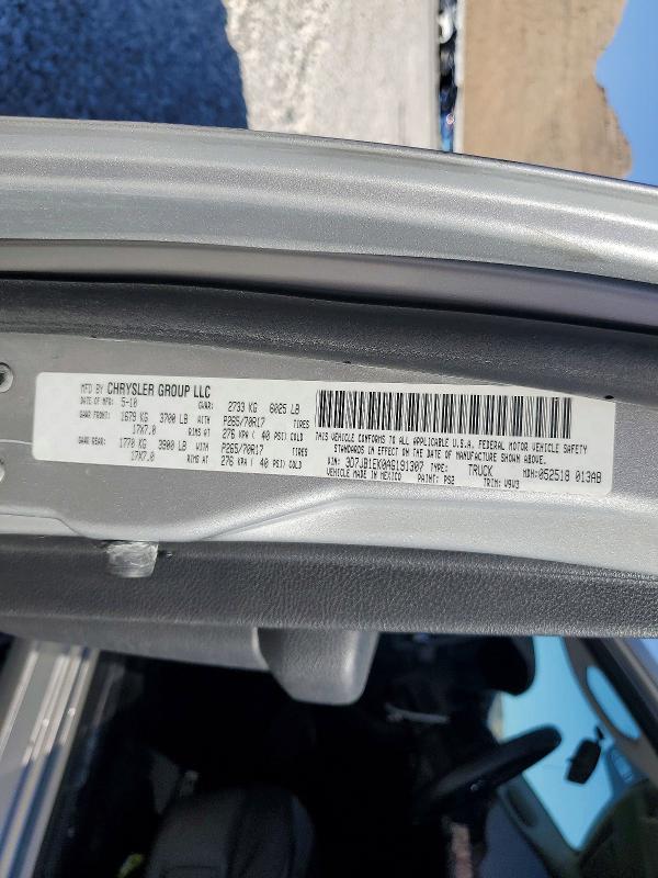 Продаж на аукціоні авто 2010 Dodge Ram 1500, vin: 3D7JB1EK0AG191307, номер лоту: 55472506