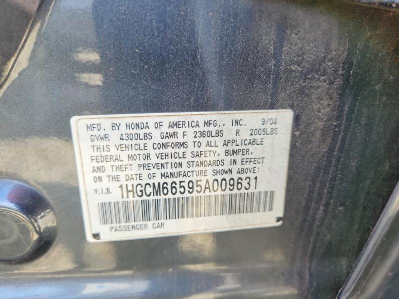 Продаж на аукціоні авто 2005 Honda Accord, vin: 1HGCM66595A009631, номер лоту: 54826156