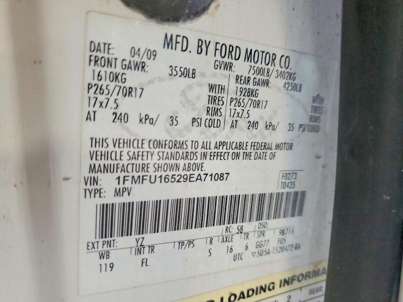57426526 :رقم المزاد ، 1FMFU16529EA71087 vin ، 2009 Ford Expedition مزاد بيع