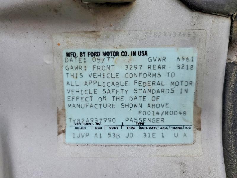 Продажа на аукционе авто 1977 Lincoln Continental Town Ca, vin: 7Y82A937900, номер лота: 59075206