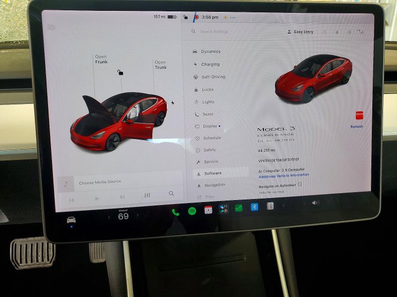 Продажа на аукционе авто 2018 Tesla Model 3, vin: 5YJ3E1EB3JF075101, номер лота: 55921106