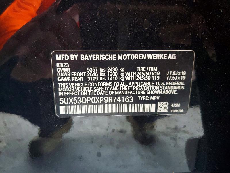 Продажа на аукционе авто 2023 Bmw X3, vin: 5UX53DP0XP9R74163, номер лота: 59128556