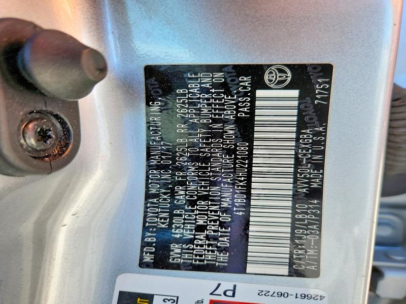 Aukcja sprzedaży 2017 Toyota Camry Hybrid, vin: 4T1BD1FK4HU221080, numer aukcji: 55501586