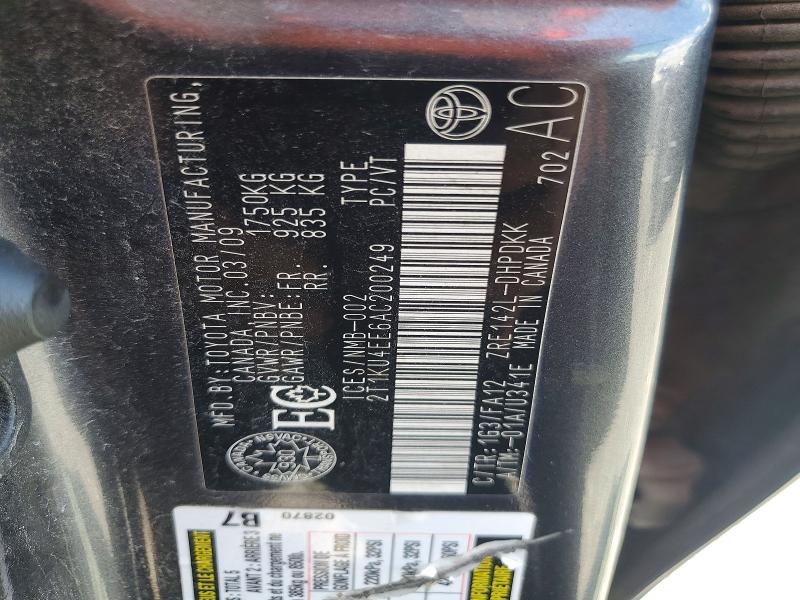 Aukcja sprzedaży 2010 Toyota Matrix, vin: 2T1KU4EE6AC200249, numer aukcji: 58149256