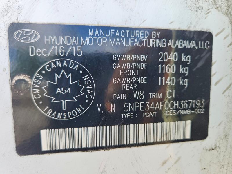 Продаж на аукціоні авто 2016 Hyundai Sonata, vin: 5NPE34AF0GH367193, номер лоту: 56785606