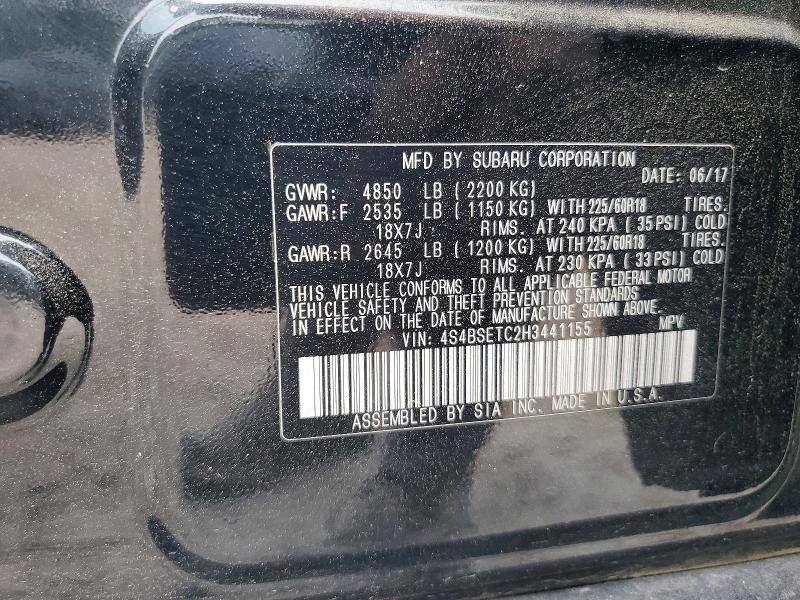 Продажа на аукционе авто 2017 Subaru Outback, vin: 4S4BSETC2H3441155, номер лота: 56578056