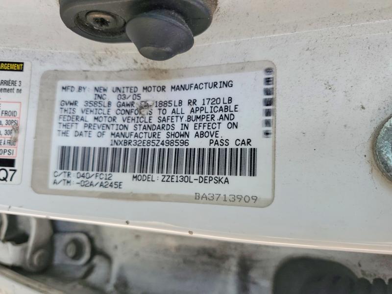55969286 :رقم المزاد ، 1NXBR32E85Z498596 vin ، 2005 Toyota Corolla مزاد بيع