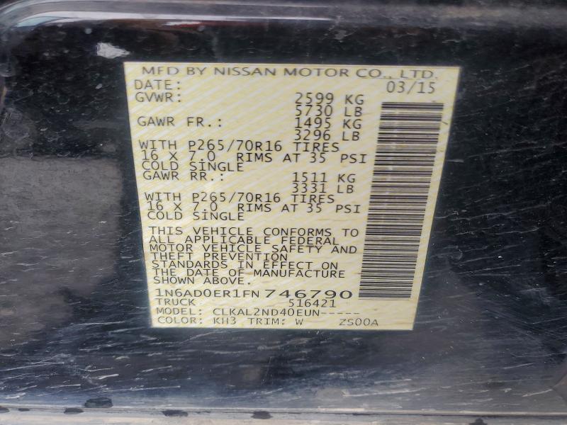 Продаж на аукціоні авто 2015 Nissan Frontier, vin: 1N6AD0ER1FN746790, номер лоту: 55172786
