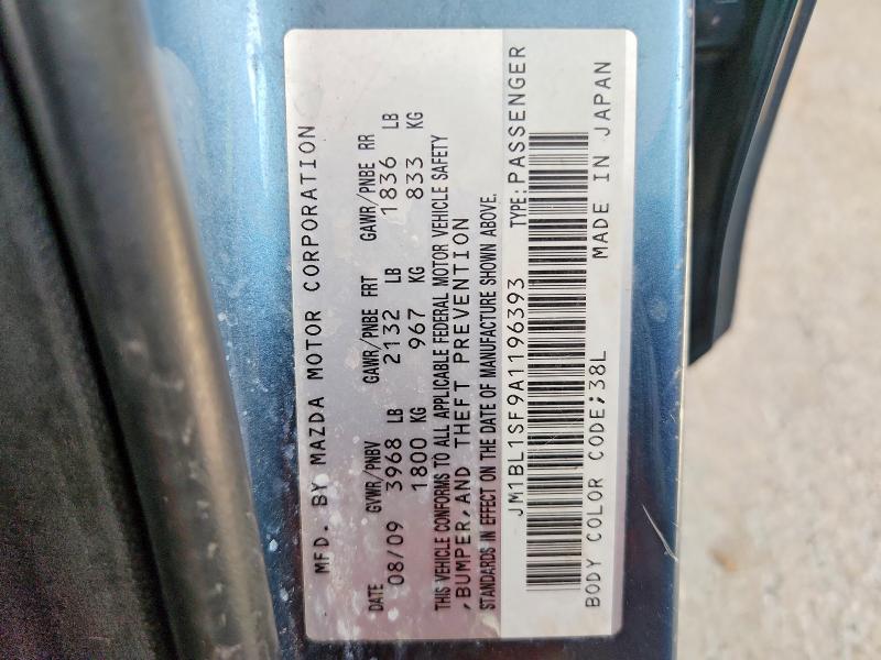 2010 Mazda 3 მანქანა იყიდება აუქციონზე, vin: JM1BL1SF9A1196393, აუქციონის ნომერი: 56269206