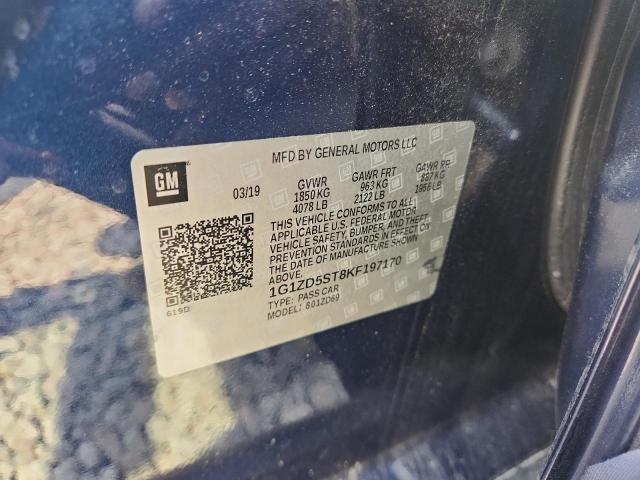 Aukcja sprzedaży 2019 Chevrolet Malibu, vin: 1G1ZD5ST8KF197170, numer aukcji: 55742426
